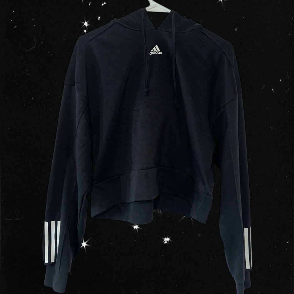 ADIDAS Black Cropped Hoodie